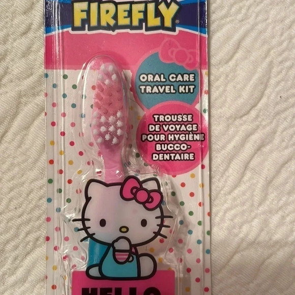 Hello Kitty Firefly Oral Care Travel Kit Toothbrush Cap Ages 3+ New Sealed - Picture 2 of 5